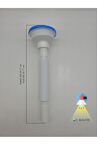 ÖZBEST Büyük Mutfak Evye Çöpmak Lavabo Sifonu Paslanmaz Süzgeç Taşmalı Lavabo Sifonu