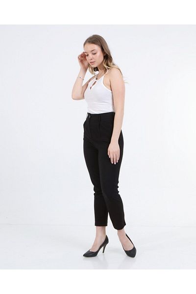 Bluence Μαύρο Skinny Leg υφασμάτινο παντελόνι
