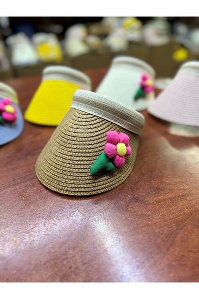 mercantoptan Children's Straw Visor Sunscreen Hat