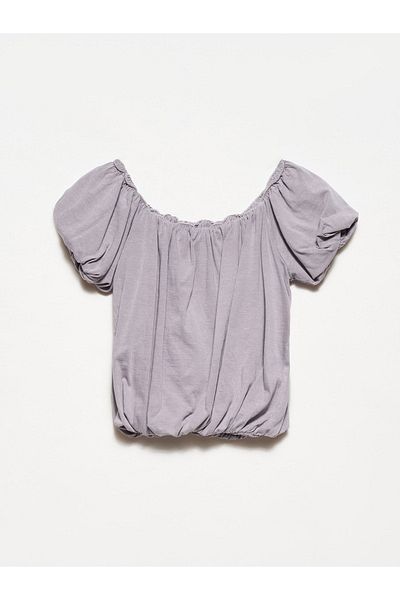 Dilvin 20660 Washed Top-Grey