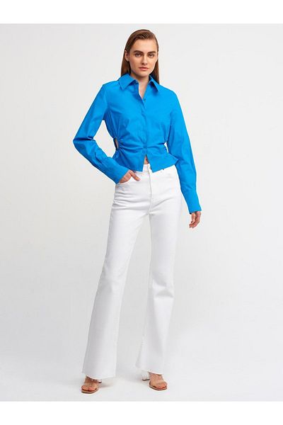 Dilvin 50148 Cămașă-saks din poplin cu ferestre