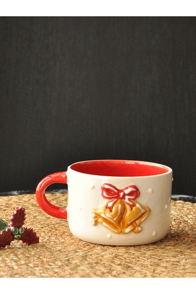 M'art Home Newyear Red Kurbags - 2 Pack 200ml Mug