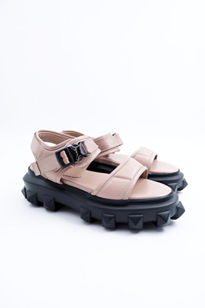 Tenau Sandale de damă din piele naturală