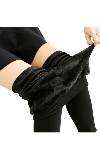 Elif mağazacılık Kışlık Içi Polar Peluş Tayt