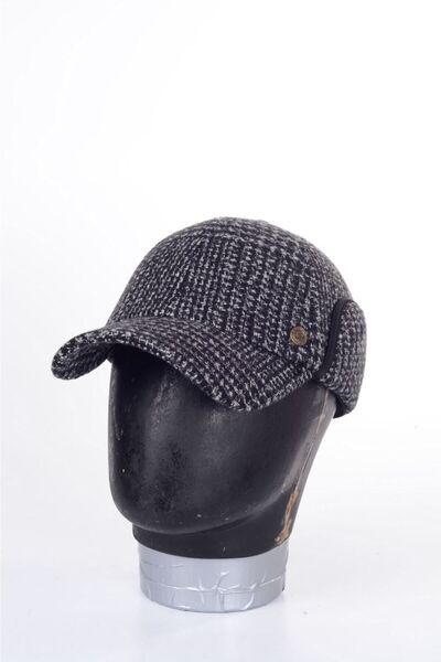 mercantoptan Erkek Kulaklıklı Kaşe Kumaş Siperli Kep Şapka Kasket