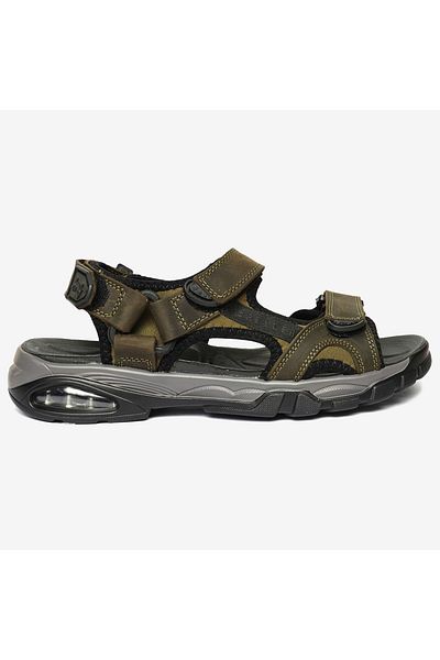 Greyder Men's Khaki Genuine Leather Sandals 4Y1Cs14520