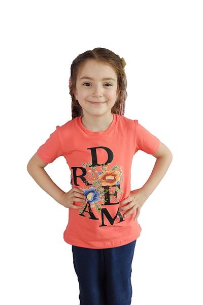 Bluence Pomegranate Flower Girl Waiter Children's Cotton T-shirt