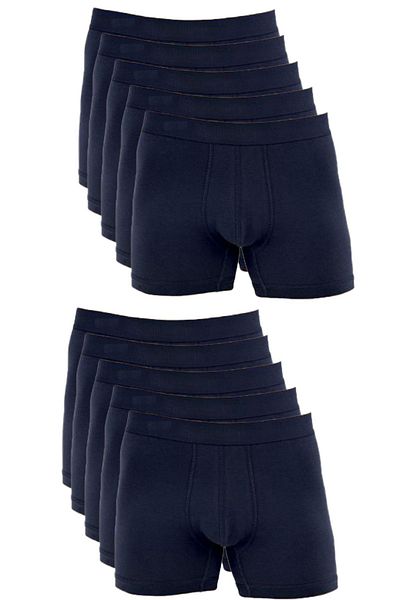 Bluence Ανδρικό βαμβακερό Lycra Stretchy Navy Blue Boxer 10 τεμαχίων