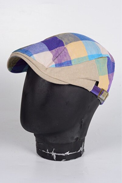 mercantoptan %100 Keten Kumaş Yazlık Tokalı Spor Mödel London kasket