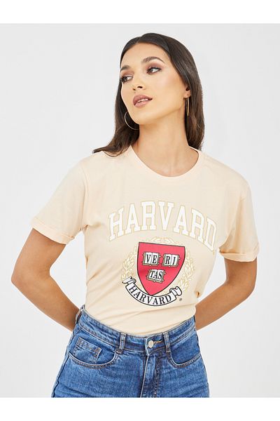 URBAN HAUL By Styli Regular Fit Harvard University Graphic T-Shirt
