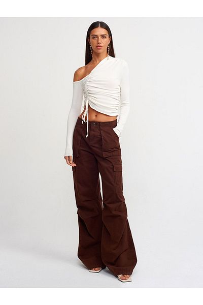 Dilvin 70906 Cargo Pocket Trousers-brown