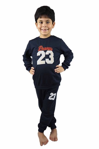 Bluence Σετ αθλητική φόρμα για αγόρι με κέντημα Navy Blue