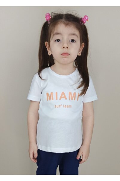 Bluence Tricou alb din bumbac pentru fete