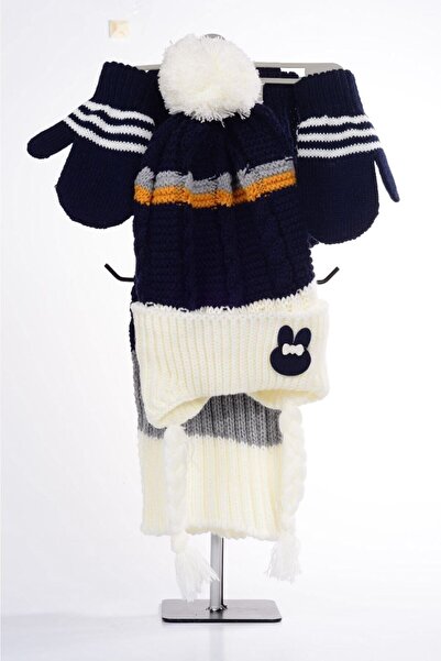 mercantoptan 1-4 роки 3-комплект дитячих шарфів, шапок і рукавичок