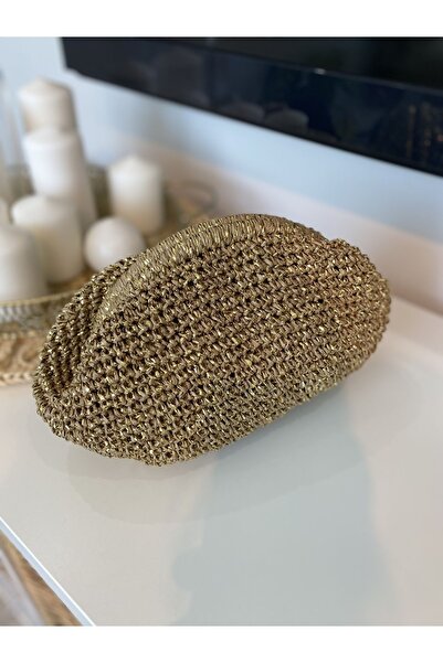 Fazeka Hasır Çanta Plaj Çantası Kağıt Ipten Çanta El Çantası,şık Çanta,gece Ç...