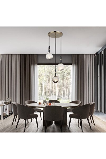 LUCEA Trıno 3 Lu Antik Lak Avize 3xe27