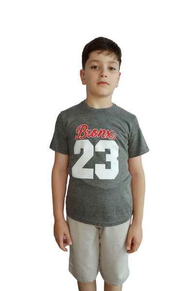 Bluence Сірий чоловічий офіціант дитячий бавовняний футболка