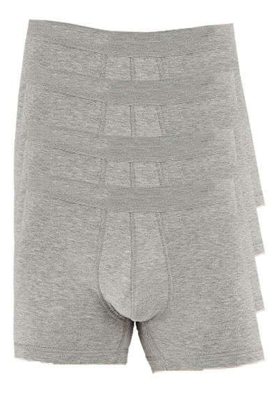 Bluence Ανδρικό βαμβακερό Lycra Stretchy Grey Boxer 4 τεμαχίων
