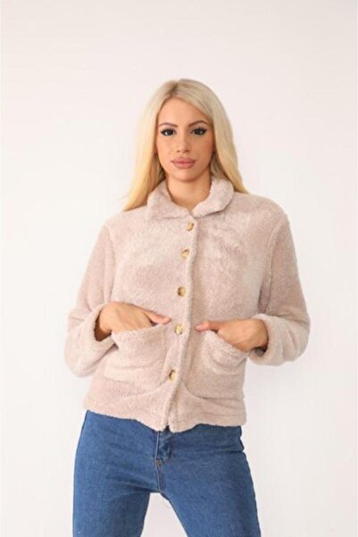 Bluence Palton pentru femei Powder Welsoft Soft cu nasturi