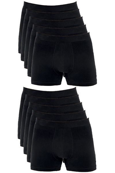 Bluence Ανδρικό βαμβακερό Lycra Stretchy Black Boxer 8 τεμαχίων