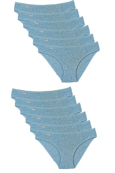 Bluence Large Size Women's White 12 Pack Lycra Slip Panties