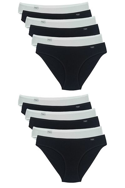 Bluence Μικτό χρώμα Χαμηλόμεση Lycra Cotton Slip 12 Τεμάχια