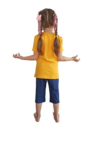 Bluence Mustard Girl Waiter Cotton Capri Set