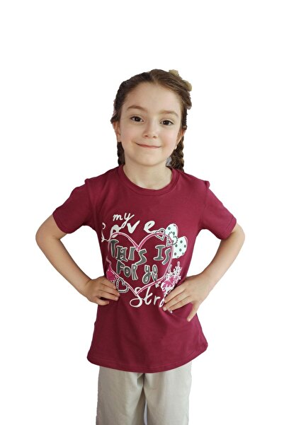 Bluence Памучна тениска с момиче с сливи