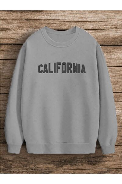 SeusCraft Φούτερ με στάμπα California Summer, με λαιμόκοψη Crew, Unisex