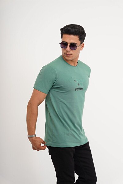 Est Estola Ανδρικό ύφασμα Slim Fit Lycrea Crew Neck Esny Soft με υφή