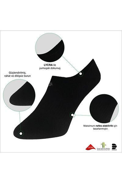 DuraSocks Бамбукови 6 чифта маратонки Чорапи Дамски Мъжки Безшевни Антибактериални