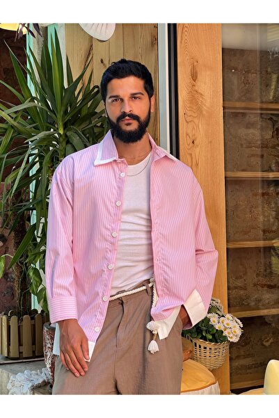 MFU collection Oversize Çizgili Gömlek
