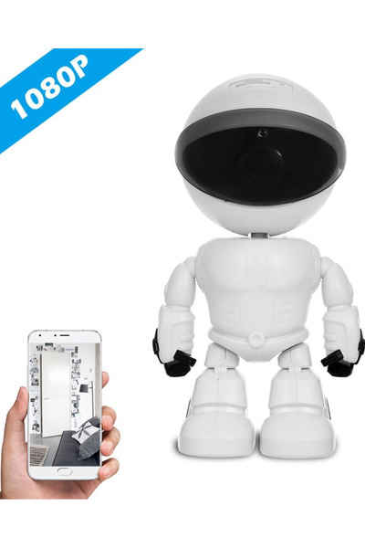 qasul HD 1080P Robot Kamera Gece Görüşü Hareket Algılama İki Yönlü Sesli Telefon Uygulama Kontrolü