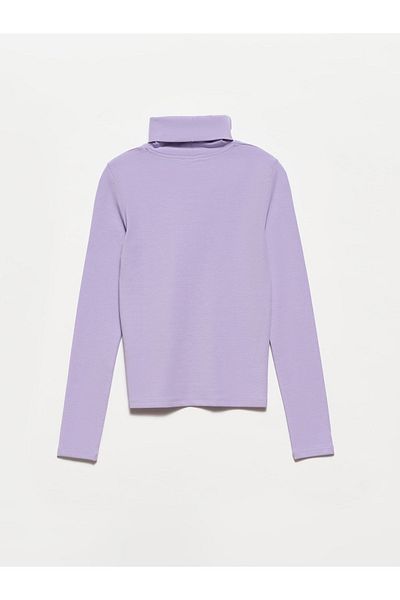 Dilvin 50167 Bluză cu guler-liliac