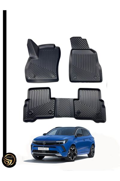 Black Gold Opel Grandland X 2017+ 3D Havuzlu Paspas Kauçuk Tuja