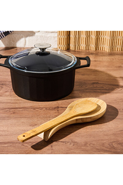 Bambum Sponi Kirli Kaşık Altlığı - Kahverengi - 27 cm