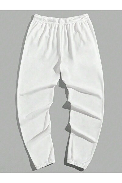 Trendglow Φούτερ Magic Dragon Jogger - Λευκό εμπριμέ ελαστικό χειμερινό ψηλόμεσο