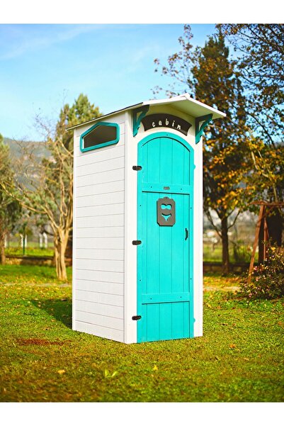 MANDU Ahşap Soyunma Kabini (Plaj duş kabini) MAVİ