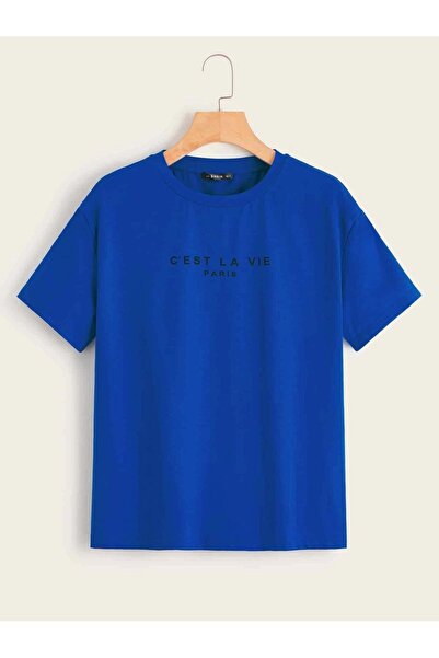 SeusCraft Tricou Cest La Vie Paris - Tricou supradimensionat cu mânecă scurtă...