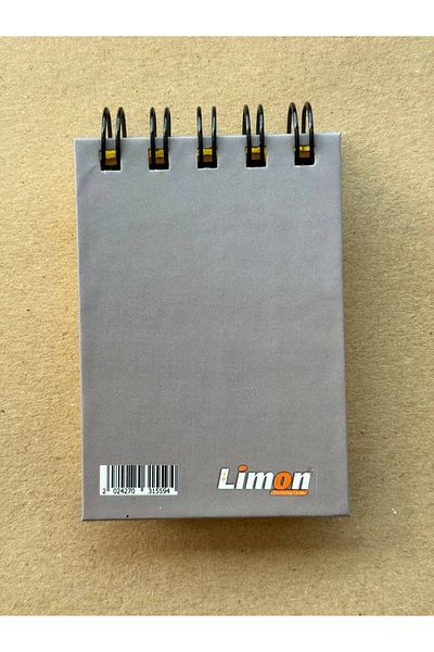 LİMON DEFTER Lemon Notebook Mini Hard Cover Color Page Spiral Notepad