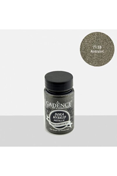 Cadence Dora Hibrit Metalik Multisurface Akrilik Boya 90 Ml 7138 Antrasit