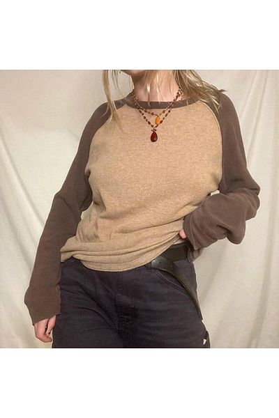 Köstebek Μακρυμάνικο Nefigo Old School Brown Raglan Oversize (UNISEX)