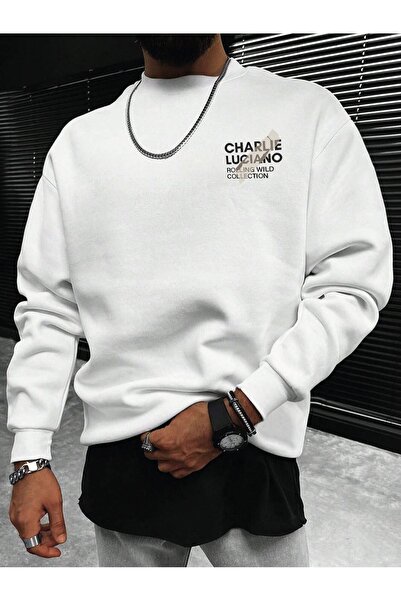 SeusCraft Чарлі Лучано Білий товстий шардонський велосипедний комір Oversize ...