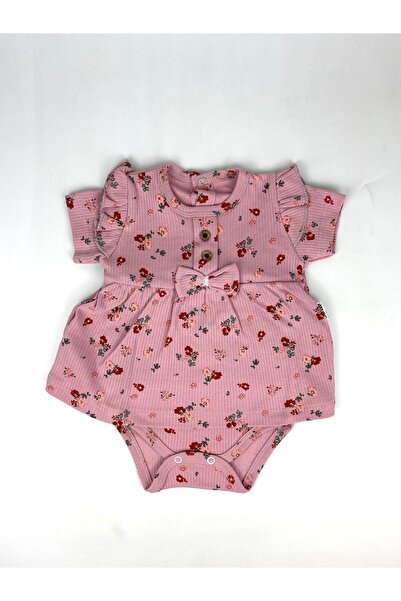 NAFİTTO Çiçek Baskılı Kız Bebek Body