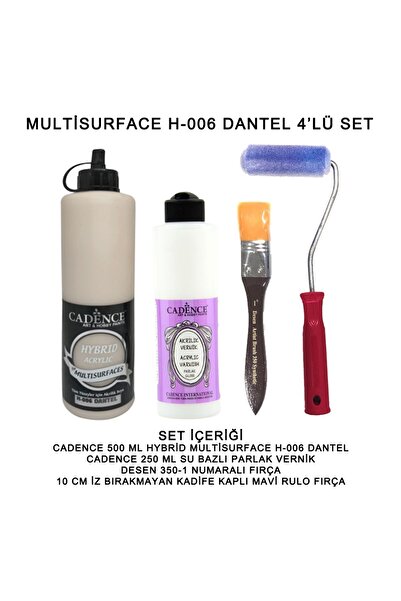 Cadence Boya Multi Surface 006-DANTEL(KREM) Hybrid Boya Seti 4'lü Parlak Vern...