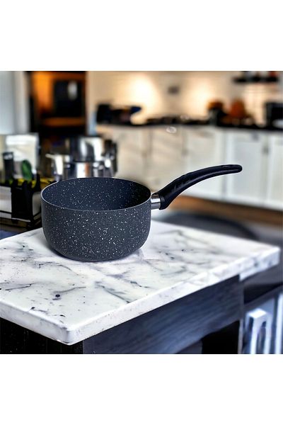 Gerçektrend Granite Milk Sauce Bowl 18cm Gray Color