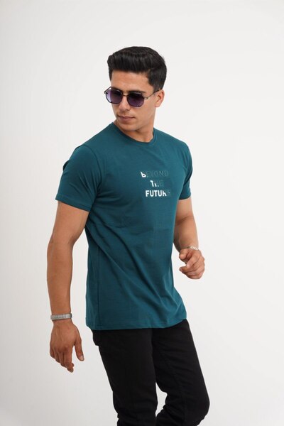 Est Estola Ανδρικό ύφασμα Slim Fit Lycrea Crew Neck Esny Soft με υφή