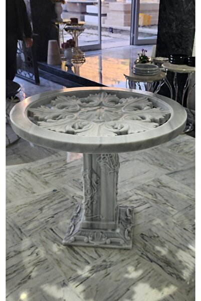 Sümeyra Marble Art AVANGARDE - DOĞAL MERMER MASA | MERMER İŞLEMELİ BAHÇE MASA...