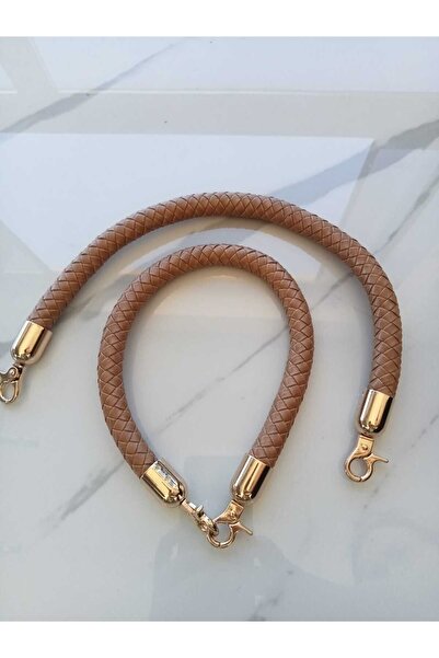 hobi duragı 40 cm örgü derili çanta sapı