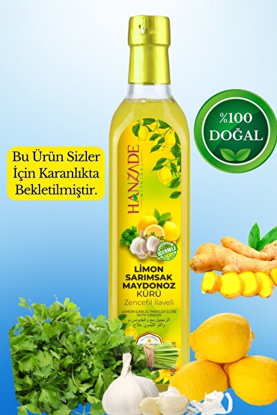 Hanzade Bitkisel Limon Sarımsak Maydanoz Kürü 500 Ml X 2 Adet Cam Şişe